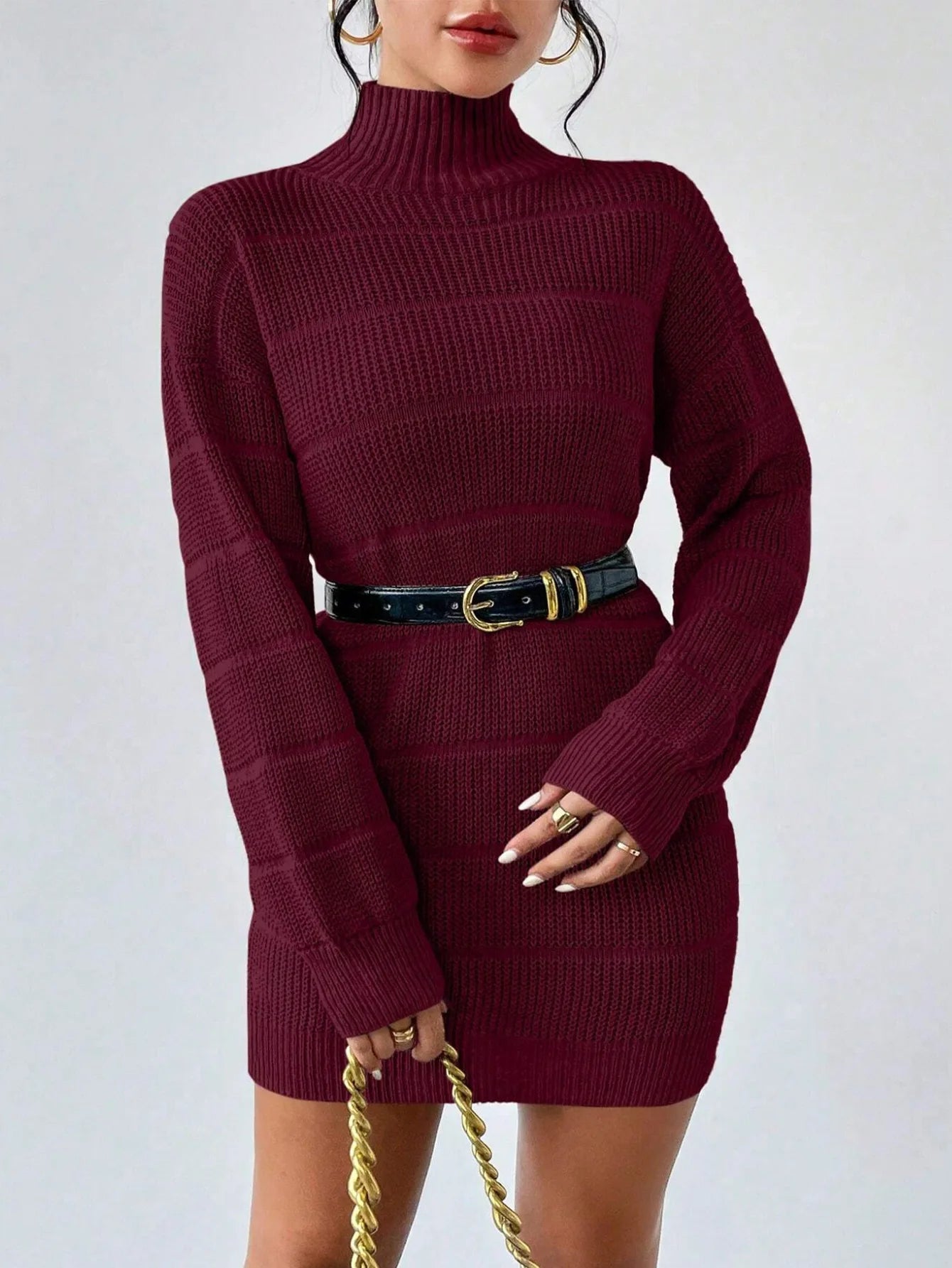Turtleneck Mini Dress