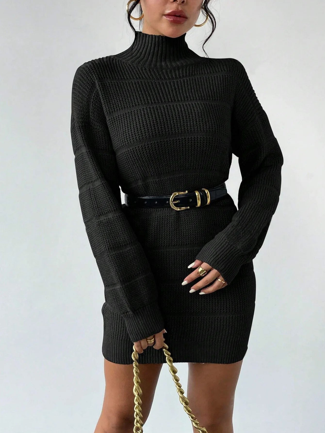 Turtleneck Mini Dress